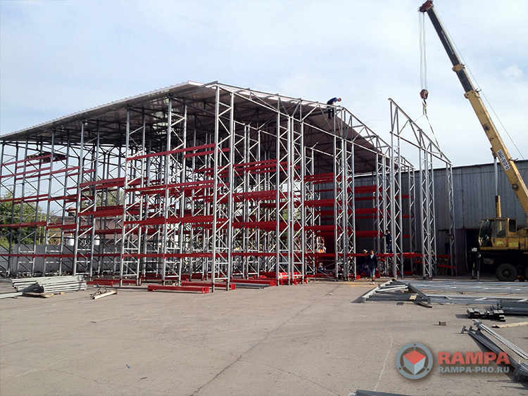 Самонесущий склад на 2100 паллетомест